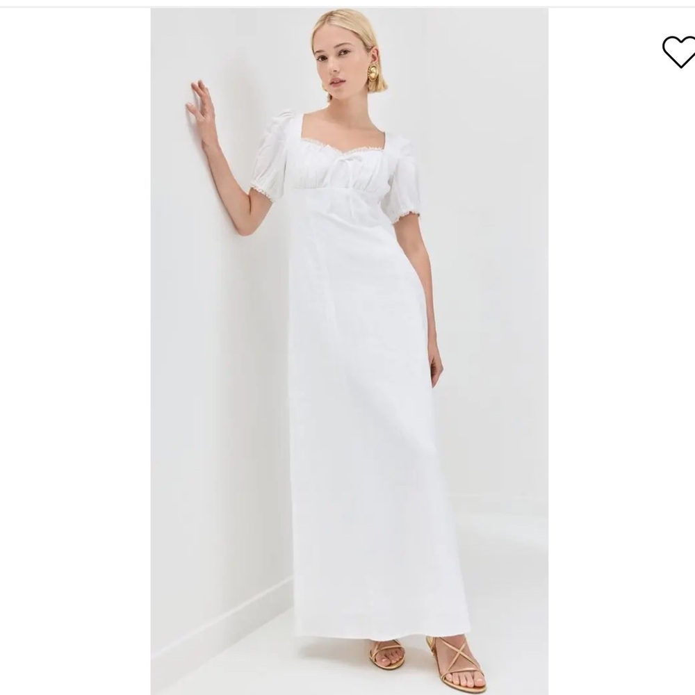 Reformation Cherise White Maxi Dress
